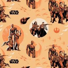 Multicoloured Fabrics quarter rogue one star wars characters on quilting Fabrics Multicolour