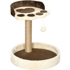 Pets Pawhut 44cm Cat Tree with Jute Cat Scratching Post, Toy Ball