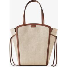 Mulberry Totes & Shopping Bags Mulberry Clovelly Raffia Tote Bag, Ecru/Bright Oak