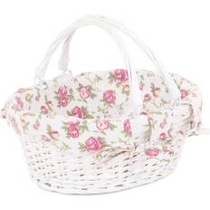 White Totes & Shopping Bags RED HAMPER Cotton Lined White Swing Handle M