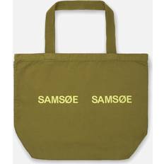 Samsøe Samsøe Frinka Organic Cotton-Canvas Shopper Tote Bag Green