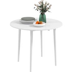 Pine - Wood Dining Tables Homcom Folding White Dining Table 89cm