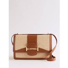 Ted Baker Axelremsväskor Ted Baker Edanas Equestrian Raffia Cross Body Bag, Natural/Tan