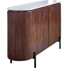 White Sideboards ‎Indian Hub Opal with Marble Top Sideboard
