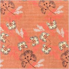 Rød Metervarer Rico Design Musselin-Druckstoff Jardin Japonais Blumen Meterware Rot