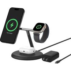 Belkin Mobile Phone Accessories Belkin Boostcharge Pro Qi2 3-n-1 Wireless Charging Stand Black