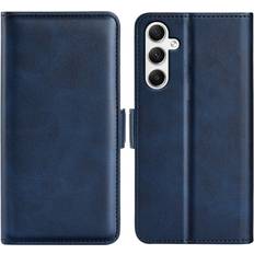 Skalo Samsung A35 5G Premium Wallet Flip Cover Blå