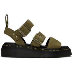 Dr. Martens Textile Sandals Dr. Martens Gryphon Tumbled Nubuck Leather Platform Sandals - Muted Olive