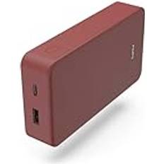 Hama Powerbank Colour 20 20000mAh USB-C USB-A Red Powerbank Rød 20000 mAh