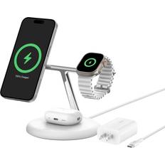 Mobile Phone Accessories Belkin Boostcharge Pro Qi2 3-n-1 Wireless Charging Stand White