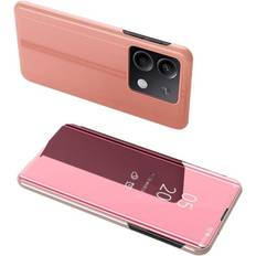 Skalo Xiaomi Redmi Note 13 5G Clear View Mirror Etui Rosa guld