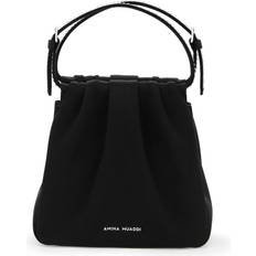 Satin Messenger-tasker Amina Muaddi Satin Taske Dame - Sort/Hvid