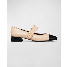 Pink Ballerinas Tory Burch Cap-Toe Mary Jane Heel Ballet - Pink