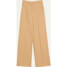 Women - Wool Pants & Shorts Max Mara Senna Wide-Leg Long Trousers HONEY