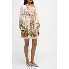 Zimmermann Robes Zimmermann Halliday Plunge Mini Dress - Multicolor