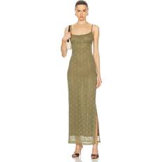 Midi Dress - Solid Colour Dresses Miaou Thais Dress in Olive. L, S, XL, XS