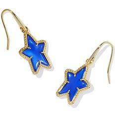 Earrings Kendra Scott 14k Gold-Plated Mother-of-Pearl Star Drop Earrings Gld Cobalt ONE SIZE