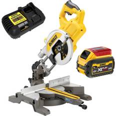 Power Saws Dewalt DCS777T2 54V XR FLEXVOLT 216mm Mitre Saw, 2x 6.0Ah XR FLEXVOLT Batteries, Charger & DE7033 Compact Universal Extendable Saw Stand