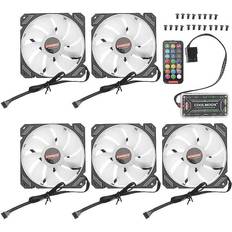 HCSC 1Set 12cm RGB Led Cooling Fan 120mm