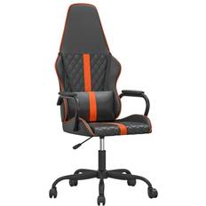 vidaXL Gaming-Stuhl Schwarz und Orange Kunstleder Schwarz