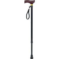 Walking stick extending with wood effect handle