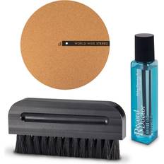 Record Cleaners Record Record Doctor Anti-Static Vinyl Record Cleaning Kit with 12" Cork Turntable Slipmat Black