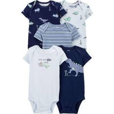 Dinosaurs Bodysuits Children's Clothing Carter's Baby Girls 5-Pack Dinosaur Short-Sleeve Bodysuits 12M Blue