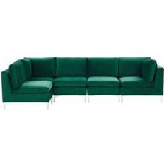 Beliani Right Hand Modular L-Shaped Velvet Sofa