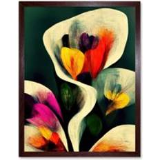 Brown Framed Art ARTERY8 Print Autumnal Orange Framed Art