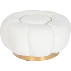 Fotstøtter Fotskamler Home ESPRIT White Foot Stool