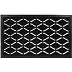 45.0 cm Entrance Mats Relaxdays Rubber door mat Black cm