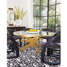 Glass Dining Tables WILLIAM D SCOTT Ink Blot Gold Leaf Dining Table