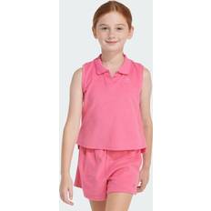 Adidas Girls Polo Shirts Children's Clothing Adidas TANK POLO TERRY CLOTH Magenta Pop