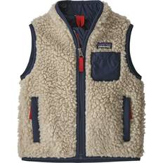 Base Layer Patagonia Retro-X Fleece Vest Toddler Boys' Natural/Neo Navy, 5T