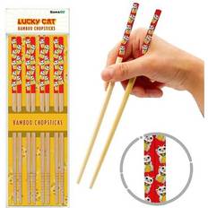 Best Palillos Gamago Lucky Cat Cast Bamboo Chopsticks Set of 4 Palillo