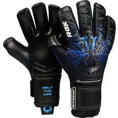 Soccer Renegade GK Limited Edition Rogue Arcane Goalie Gloves with Finger Savers 4mm Grip Black & Blue Soccer Goalkeeper Gloves Size 8, Youth-Adult, Neg. Cut, Level