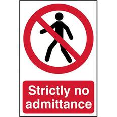 Scan Strictly No Admittance Self-Adhesive PVC Sign 200x300mm