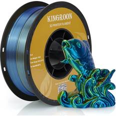Kingroon Tri Colour Silk PLA Filament,3D Printer Filament PLA, 1.75 PLA Filament Multi Color 3D Printer Filament, Dimensional