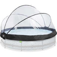 Pool Covers Exit Toys 142 Inch Round Multifunctional Cover Dome Enclosure for Outdoor Pools 35.27 35.27