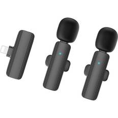 Trådlös Lavalier Lapel Mikrofon & Mottagare för iPhone 2 1