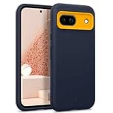 Caseology Nano Pop för Google Pixel 8a-fodral, [mjukt och dammfritt material] fallskydd av militärklass, sidogreppsmönster för Pixel 8a Blueberry Navy