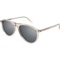 Saint Laurent Unisex SL 667 Sunglasses - Beige Silver