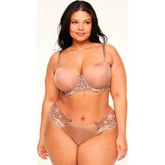 Women Bras on sale Adore Me Women's Lyza Push Up Balconette Bra beige 32DDD