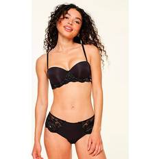 Balconette Bras Adore Me Women's Lyza Push Up Balconette Bra Black 32DD