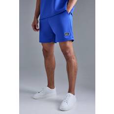 Golf - Sininen Shortsit boohooMAN Relaxed Fit Short Length Scuba Short - Cobalt