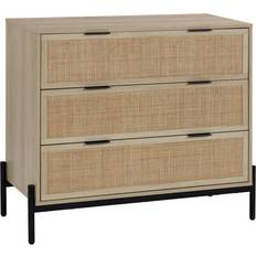 Nathan James Andrew 3 Drawers Light Oak Single Chest of Drawer 37.2x34"