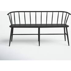 Black Settee Benches Joss & Main Colbie Metal Settee Bench