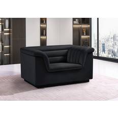 Armchairs Meridian Black Cascade Velvet Armchair