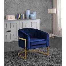 Armchairs Meridian Carter Blue Velvet Armchair