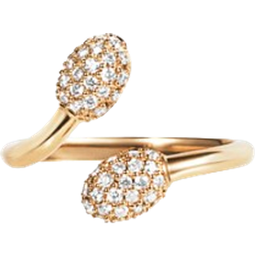 Diamanter - Guld Ringar Efva Attling Love Bead Twin Ring - Gold/Diamonds